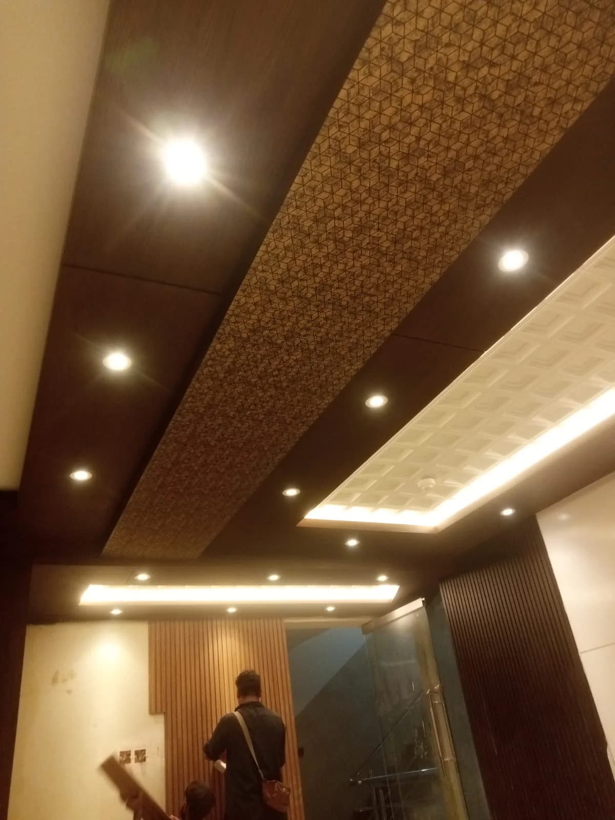 Executive office interior with custom wall panelling and joinery